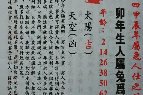 乙巳年属兔流年运势:吉星助力与健康指南 乙巳年属兔流年运势:吉星助力与健康指南