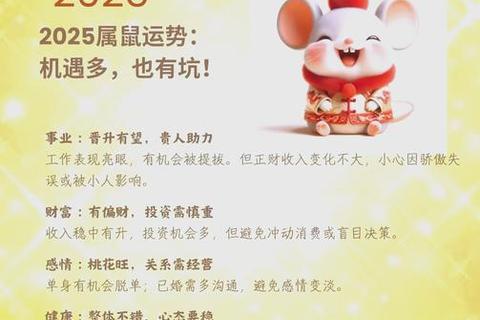 2025年4月属鼠人运势：驿马星动贵人至_财源机遇健康警示