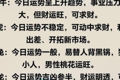 每日运势详解_今日运程解析与关键趋势指引 每日运势详解_今日运程解析与关键趋势指引