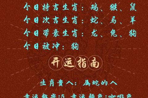 生肖运势天天看_每日运程解析与吉凶预测指南 生肖运势天天看_每日运程解析与吉凶预测指南
