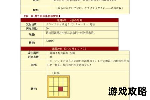雷顿教授全谜题攻略：剧情通关技巧与隐藏要素详解
