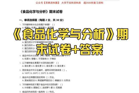 920食品化学考研真题解析_高频考点与备考策略精讲