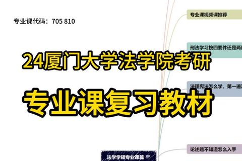 厦门大学法学考研真题解析：核心考点与备考策略精讲