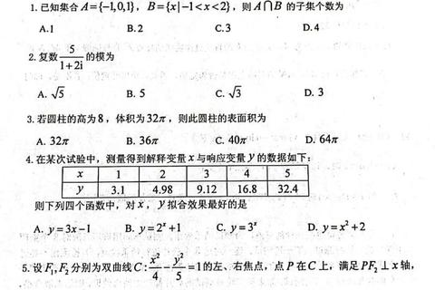 高考数学真题汇编_五年经典试题答案精析与考点突破