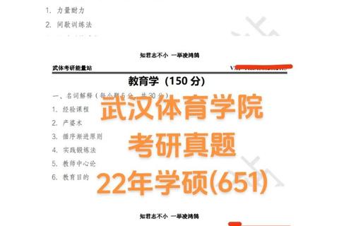 武体考研651真题解析_高频考点与历年试题备考策略精讲