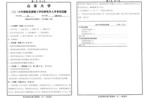 山东大学2019金融学真题解析：核心考点与高频题型深度剖析
