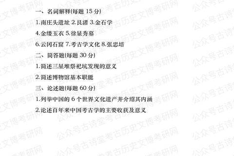山西大学文博专业考研真题解析_核心考点与备考策略探析