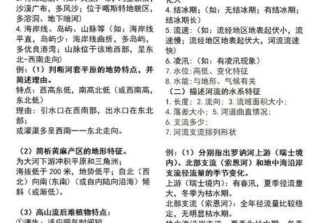 2017地理学考真题分类汇编：核心考点与题型解析精编