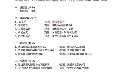 美术史考研真题解析_核心知识点与高频考点精要