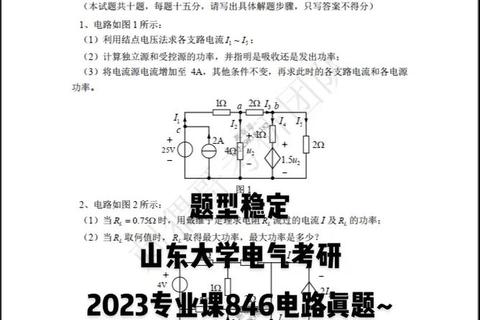 山东大学电气考研真题解析-核心考点与备考策略精讲