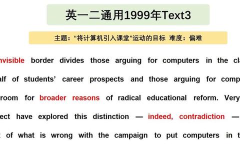 1999年考研英语一真题解析_核心考点与应试策略探究