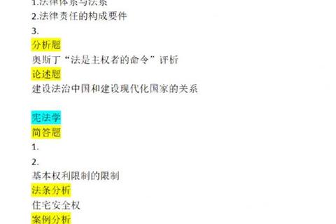 厦大法学真题解析_核心考点梳理与命题趋势探讨