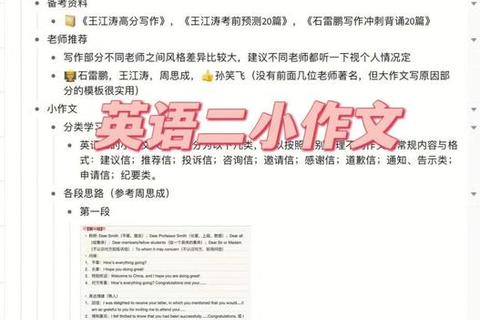 考研英语二作文真题解析：高分写作技巧与备考策略