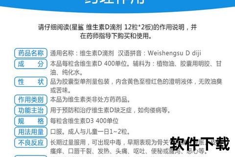 星鲨维生素D滴剂说明书_适应人群-用法用量及注意事项解析