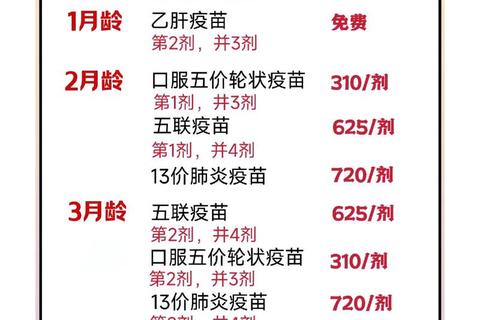 新生儿预防针接种时间表：频率与间隔详解