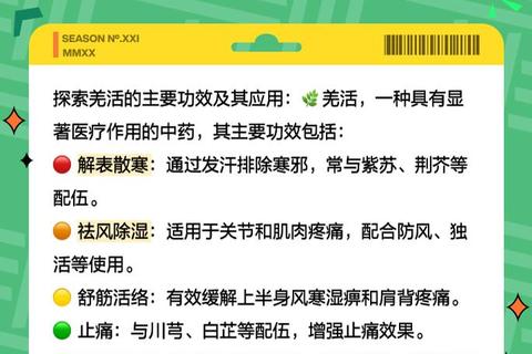 九味羌活丸功效解析：散寒祛湿-疏风止痛-临床应用