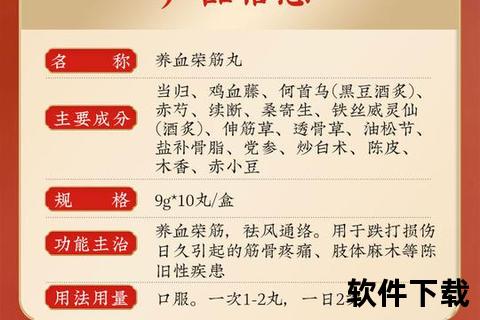 养血荣筋丸功效解析：补血养筋_强健筋骨作用详解