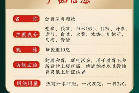 健胃消炎颗粒效果如何？适用人群及真实体验分享