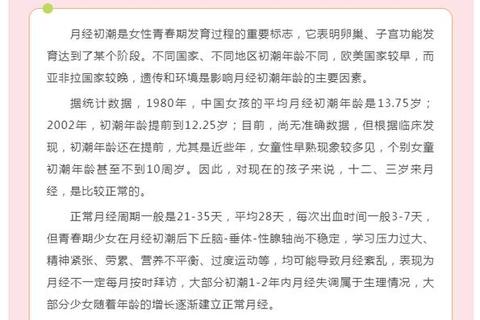 月经初潮前兆解析：少女初次生理变化的预警信号
