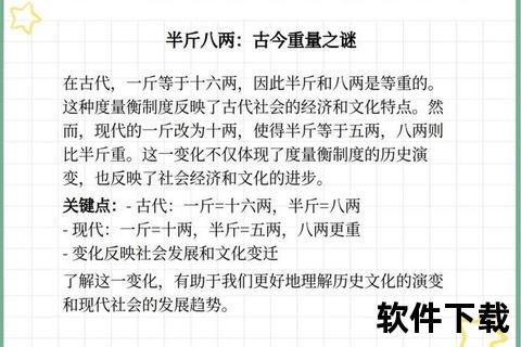 半斤八两孰更大-重量单位溯源与对比解析  第1张