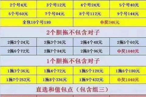 3D8码复式价格解析-投注费用及中奖金额详解